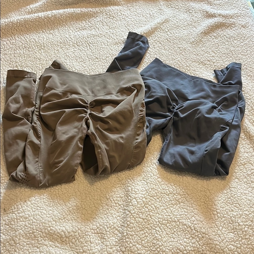 Stylish Women's Leggings - Brown and Gray
